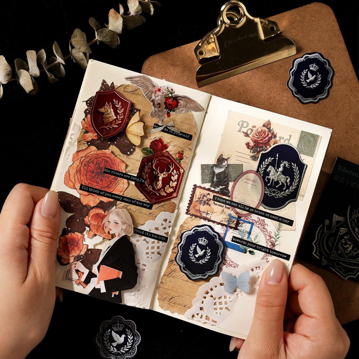 15pcs vintage label sticker pack(S26071207)
