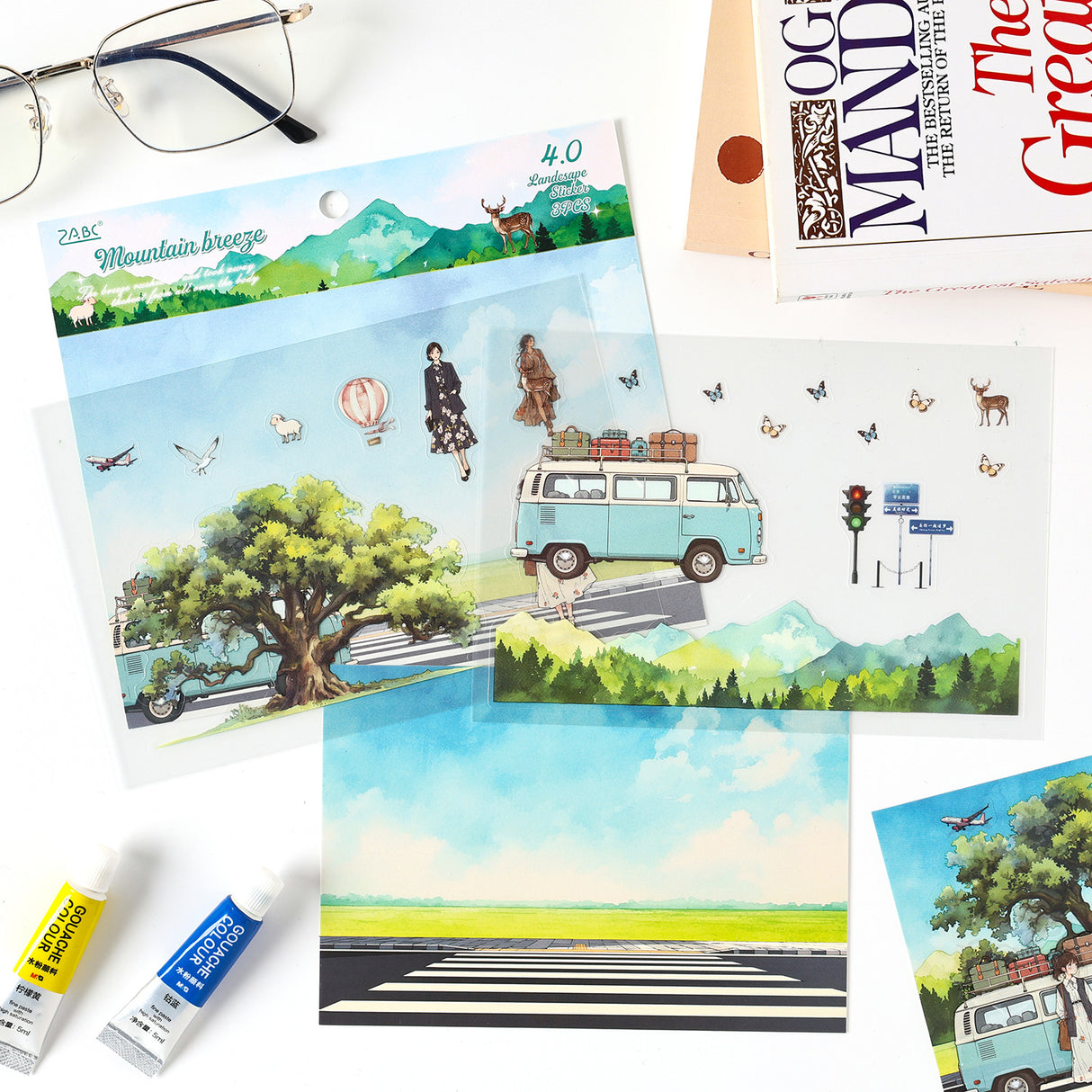 3pcs landscape sticker pack (S25081805)
