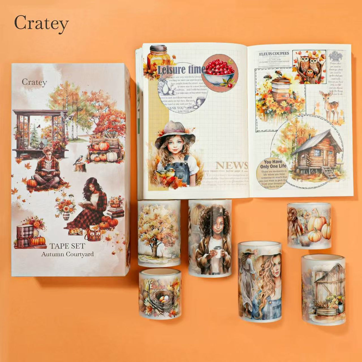 6pcs fall winter pre-cut tape set (T25051504)