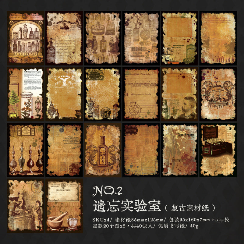 40pcs vintage/gothic paper pack(P26052704)