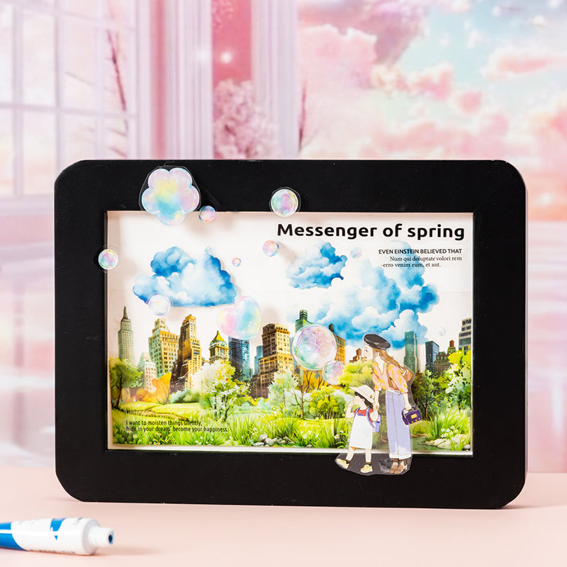 18pcs colorful cloud bubble water-color PET- sticker book (TZB25062305)