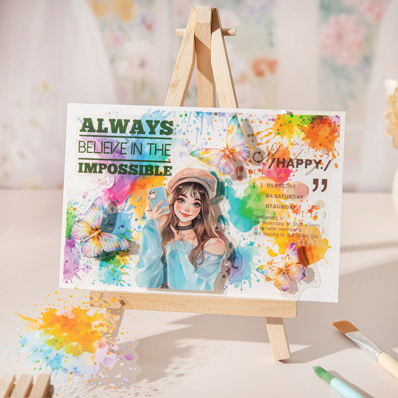 25pcs butterfly flower sticker pack (S25082702)