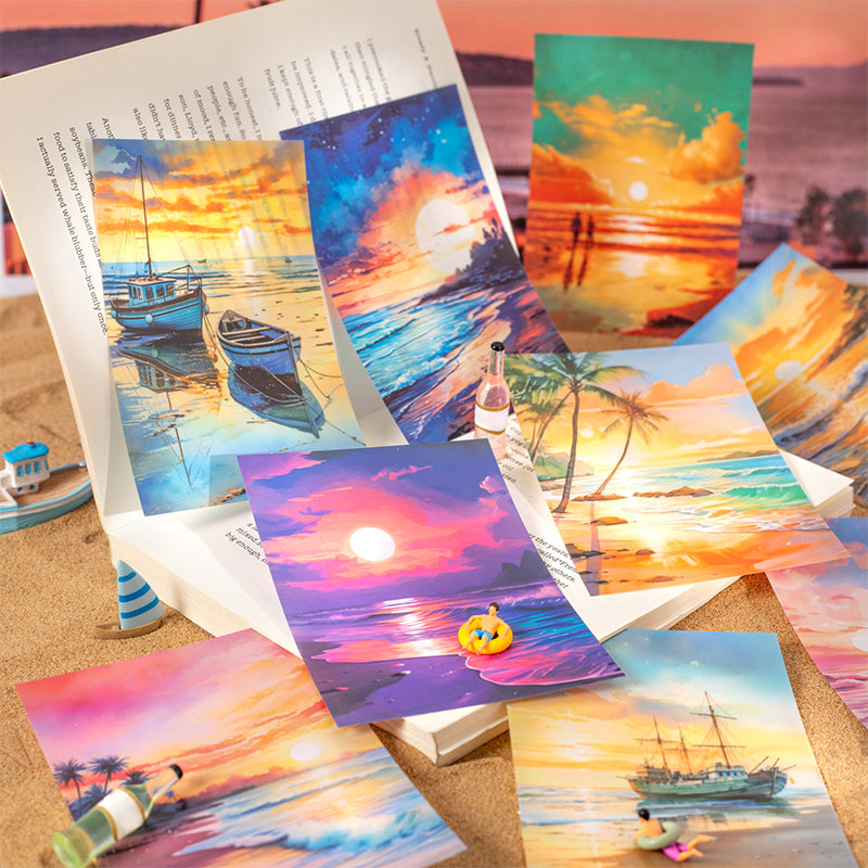 10pcs sunset in california sticker pack (S25071505)