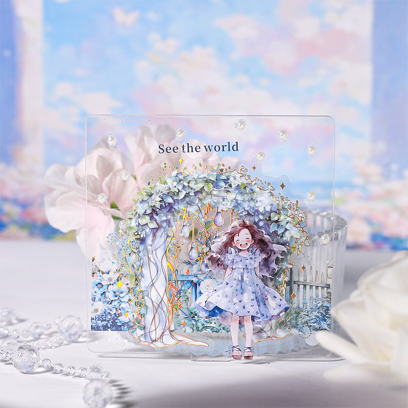 6pcs light flower gate PET-sticker pack (S25072903)