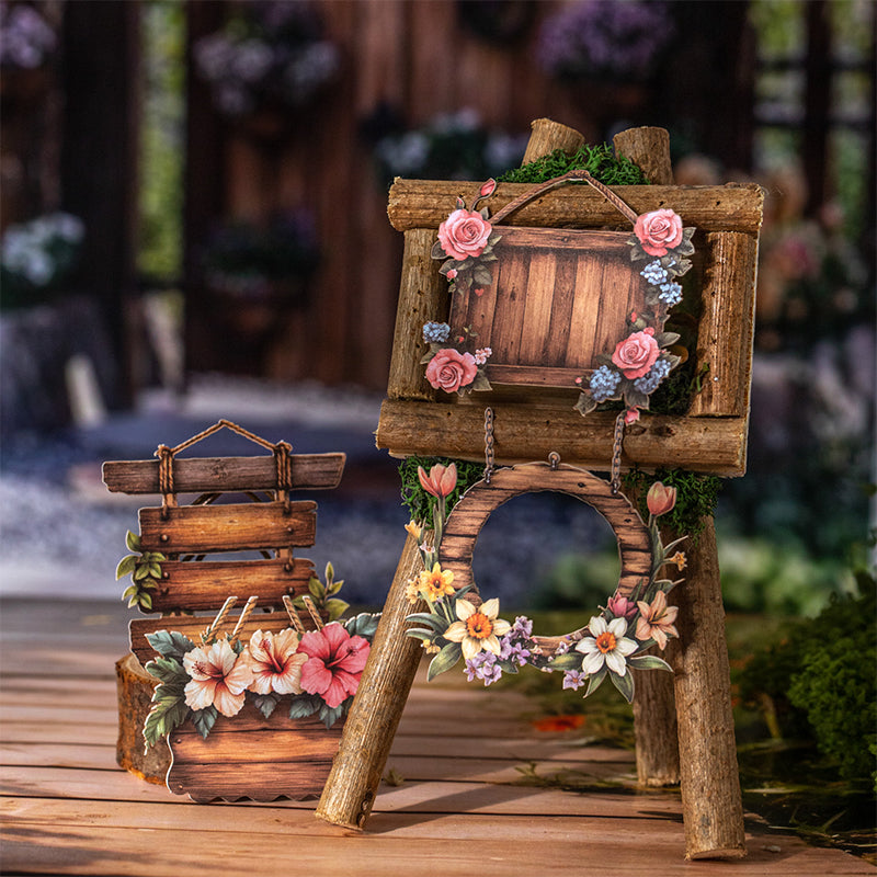 15pcs wooden board sticker pack (S25090401)