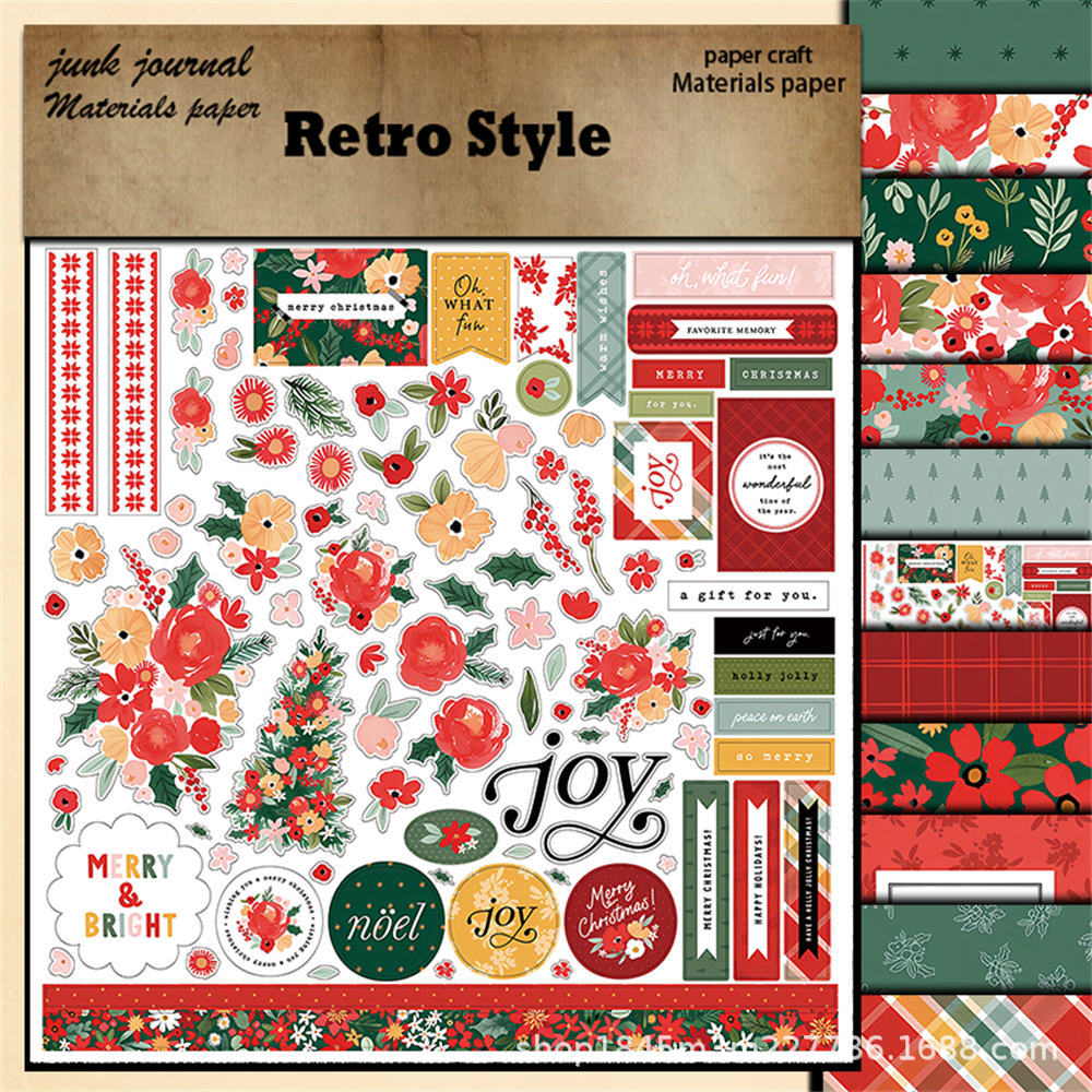 12pcs 6in christmas material paper pack(P26052604)