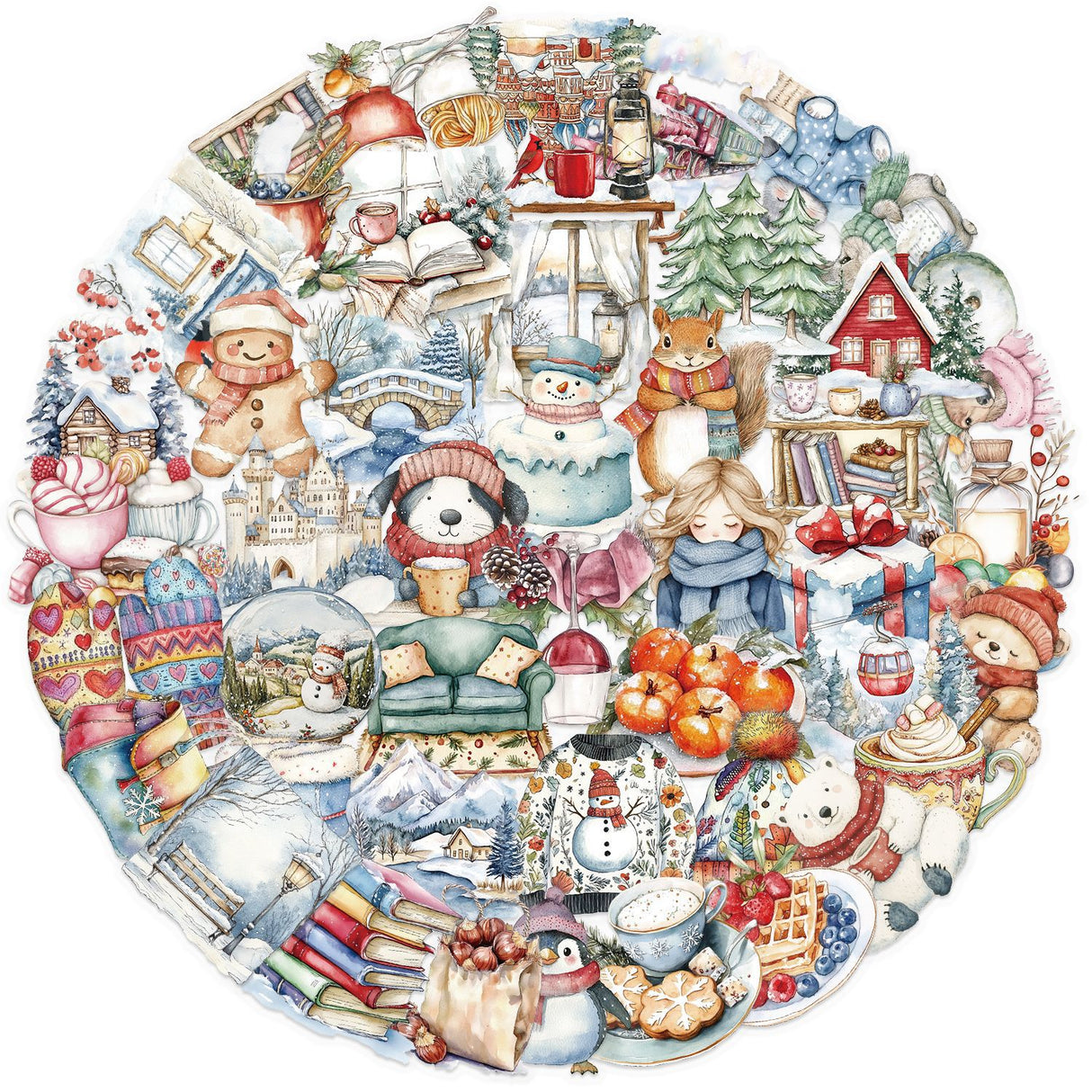 50pcs winter christmas sticker pack(S26061807)