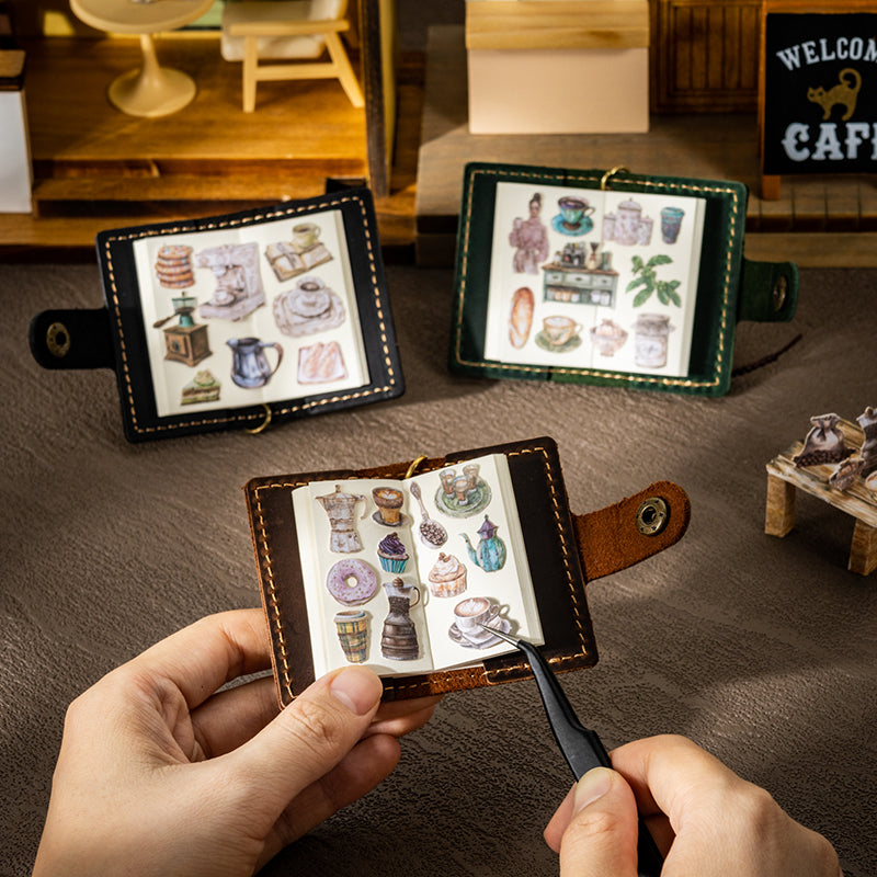 50pcs coffee mini-sticker tin box (S25082507)