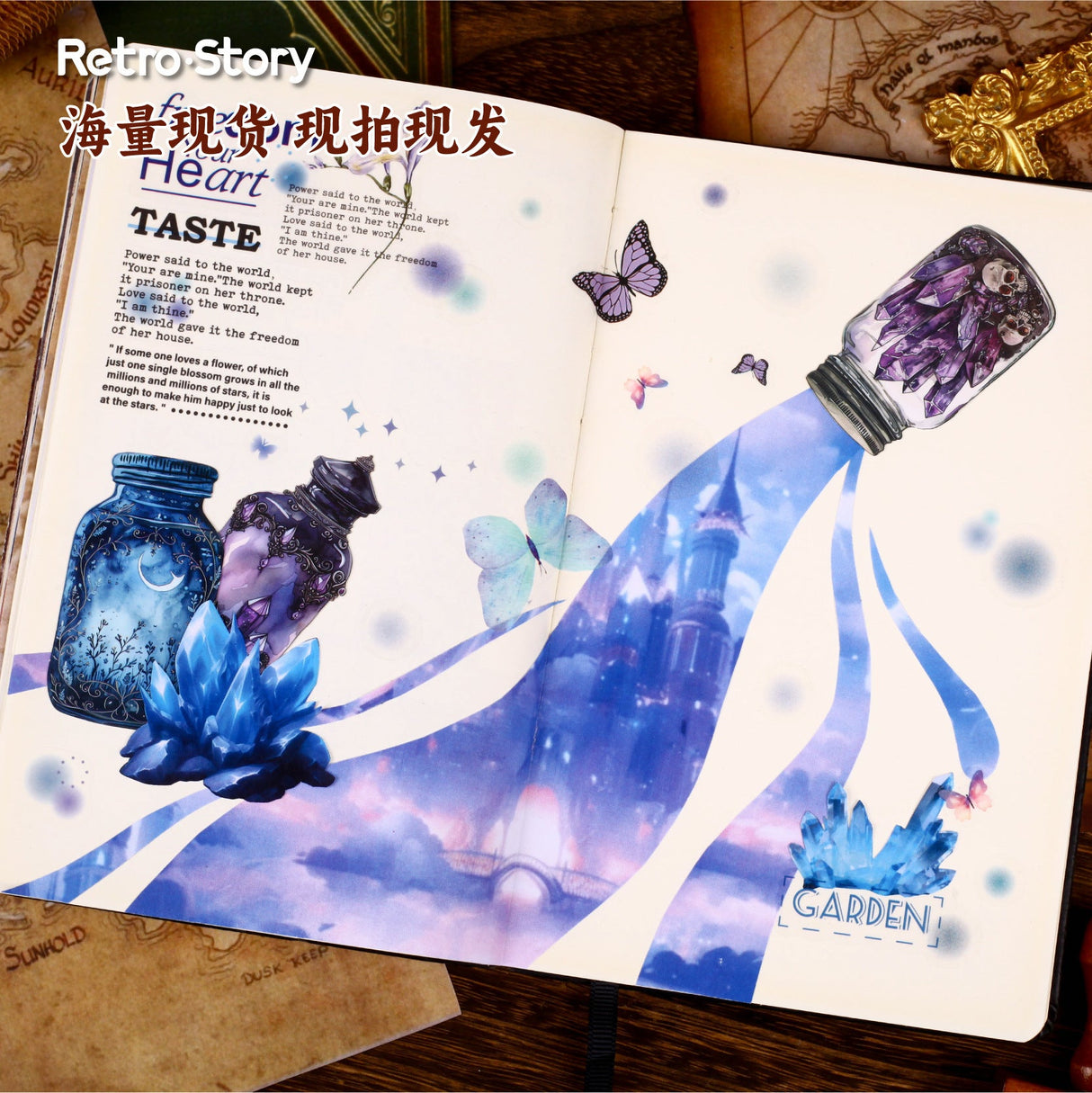 8pcs gothic bottles sticker pack (S25112402)