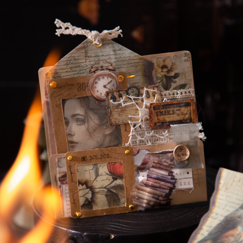 40pcs burned theme sticker+paper pack (P25072904)