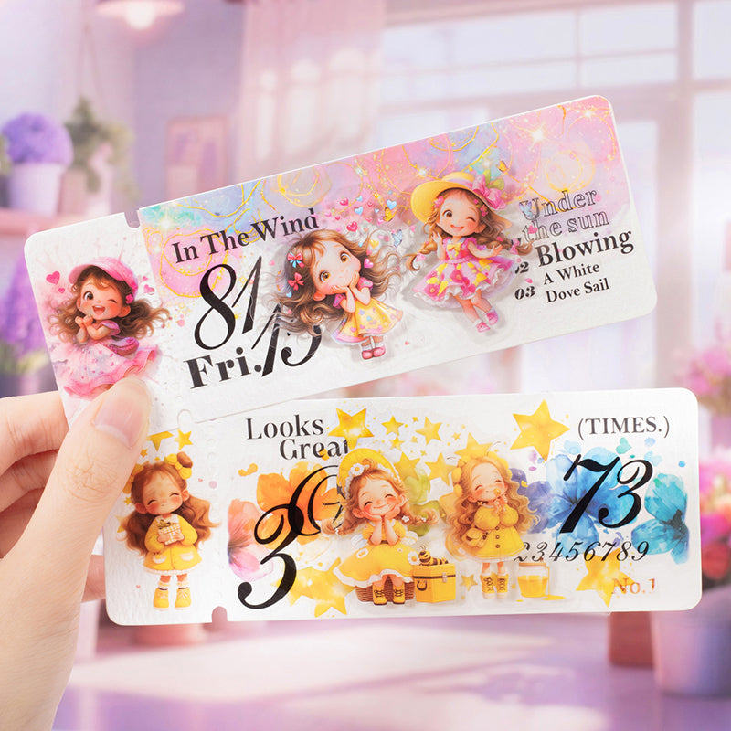 50pcs cute flower girls sticker pack (S25082701)