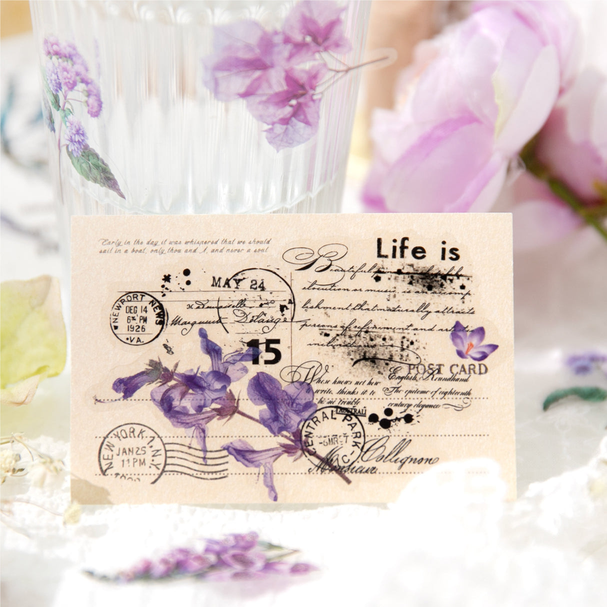 50sheets flower sticker book (TZB25051905)