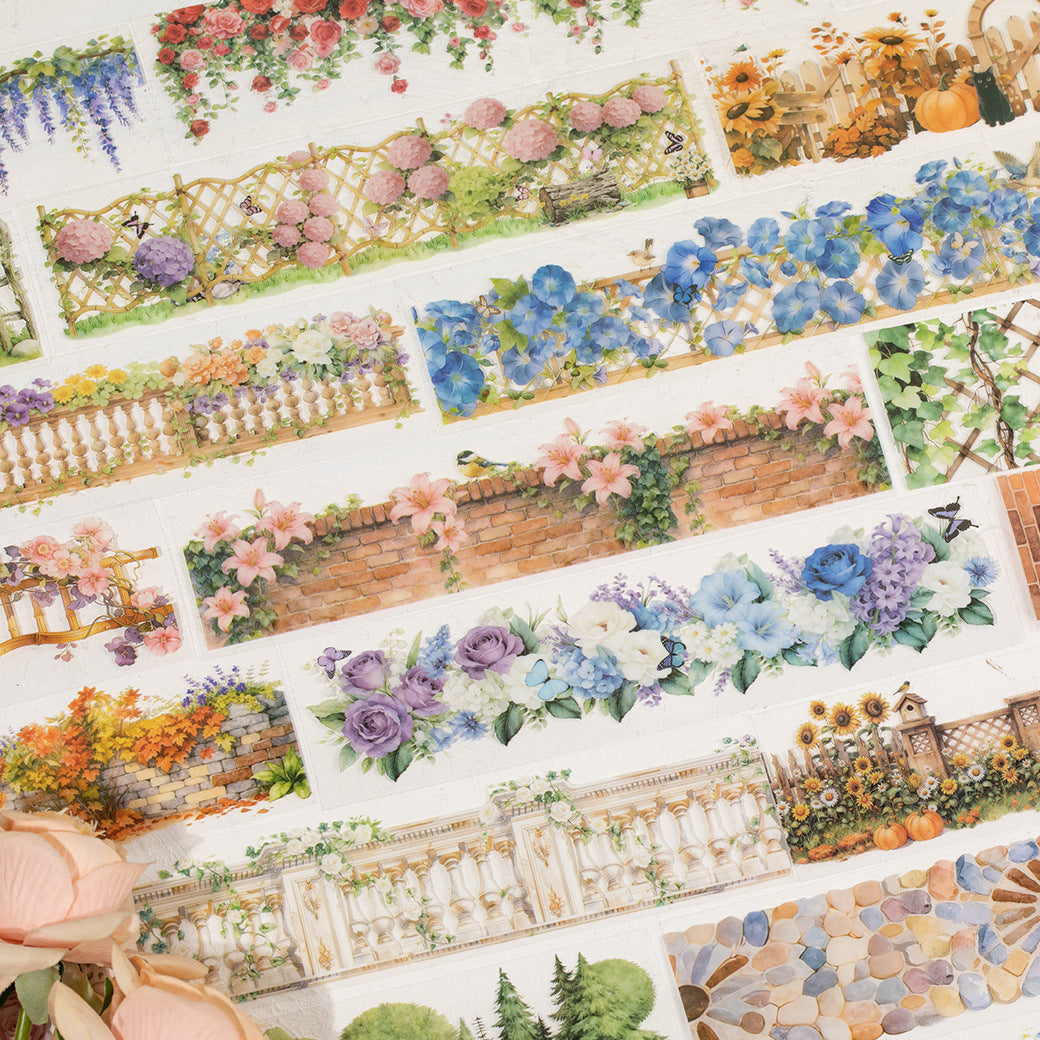 28sheets flower PET-sticker book(TZB26040805)