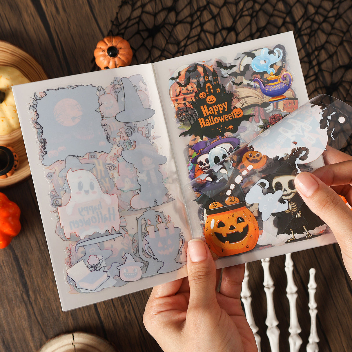 20sheets Halloween PET-sticker book (TZB25081103)
