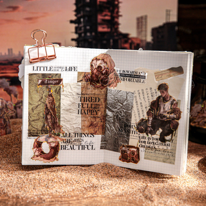 15pcs waste land sticker pack (S25071205)