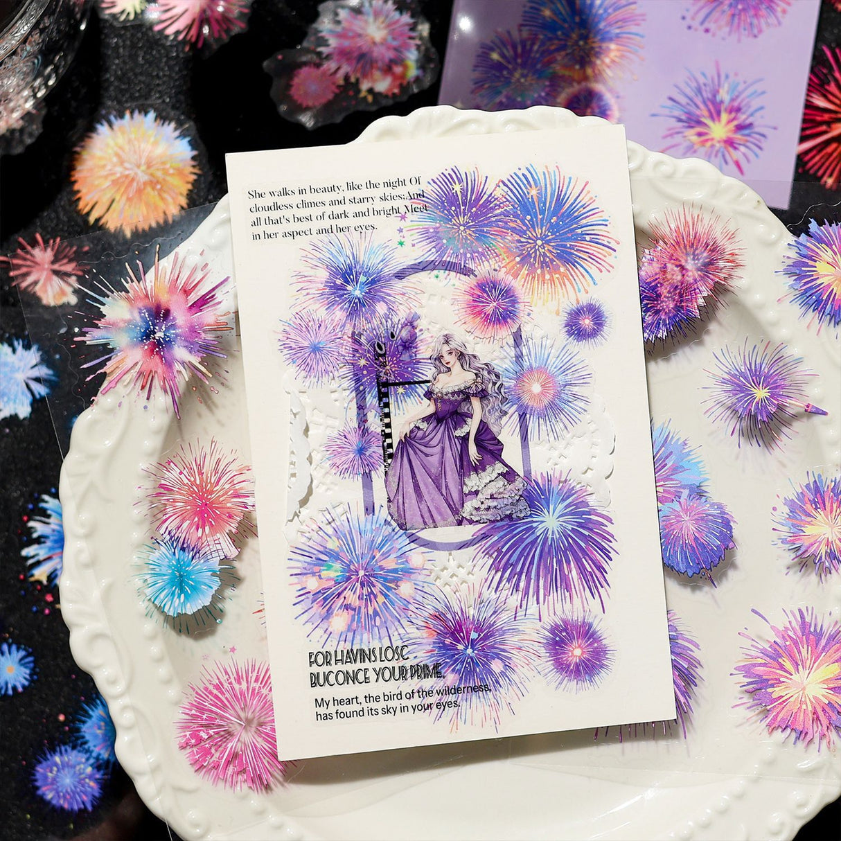 6sheets firework PET-sticker pack (S25092803)