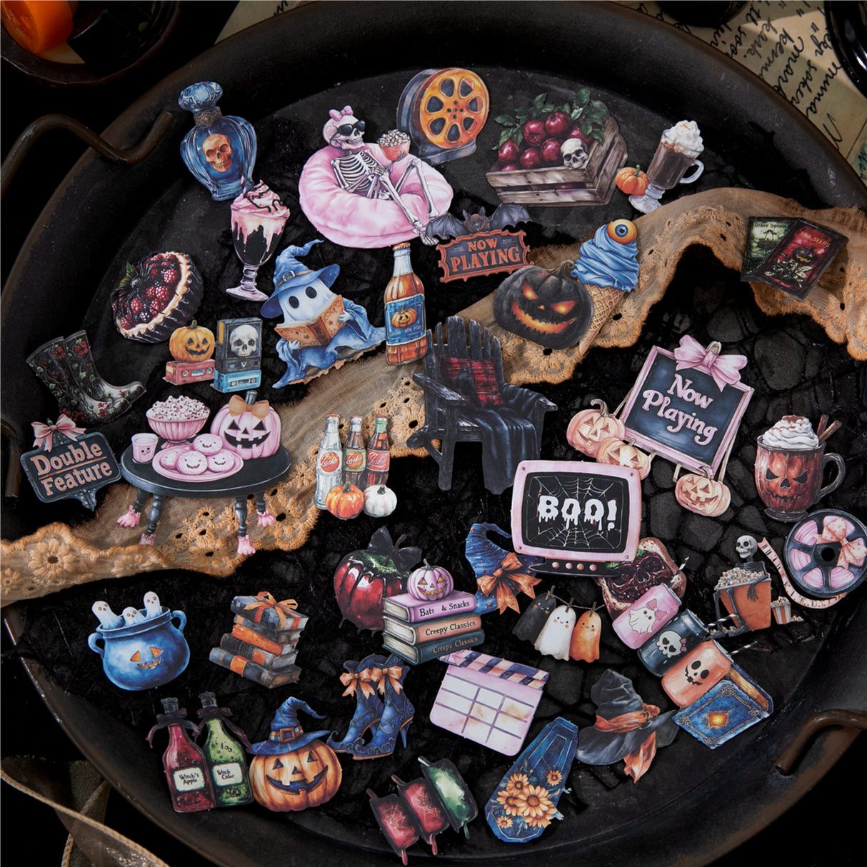 20pcs gothic halloween sticker pack(S26052601)