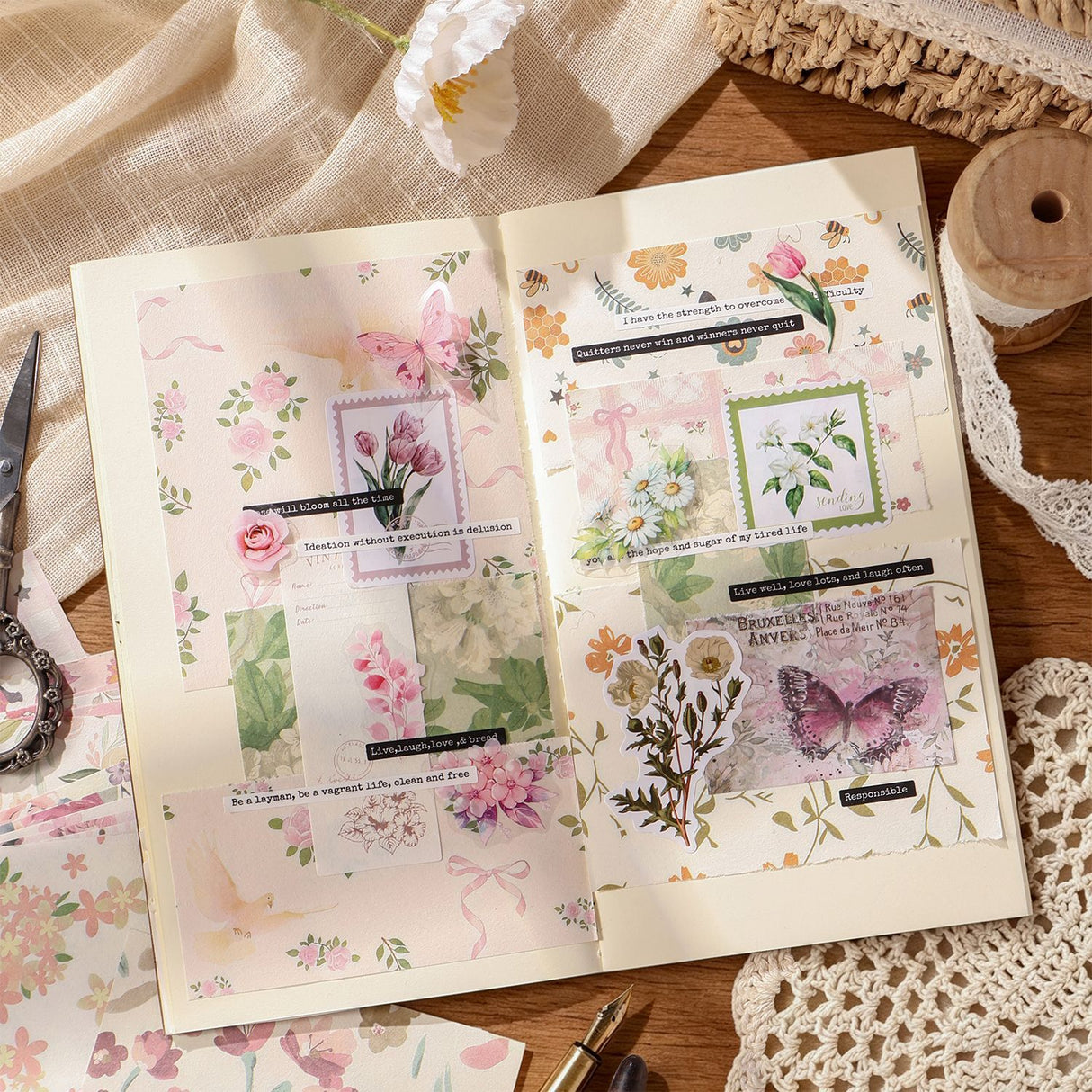 50pcs floral paper pack(P26060308)