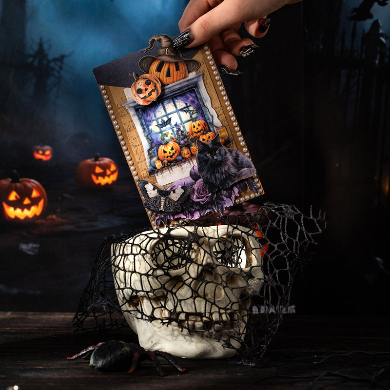 10pcs dark night window PET-sticker pack (S25081905)