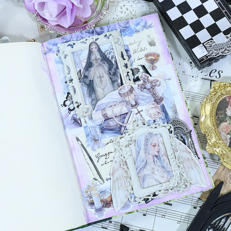 20sheets landscape pre-cut sticker book (TZB25071807)