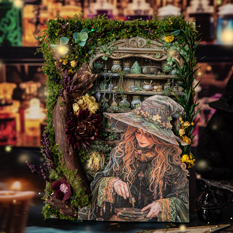 20sheets magic witch PET+washi sticker book (TZB25081208)