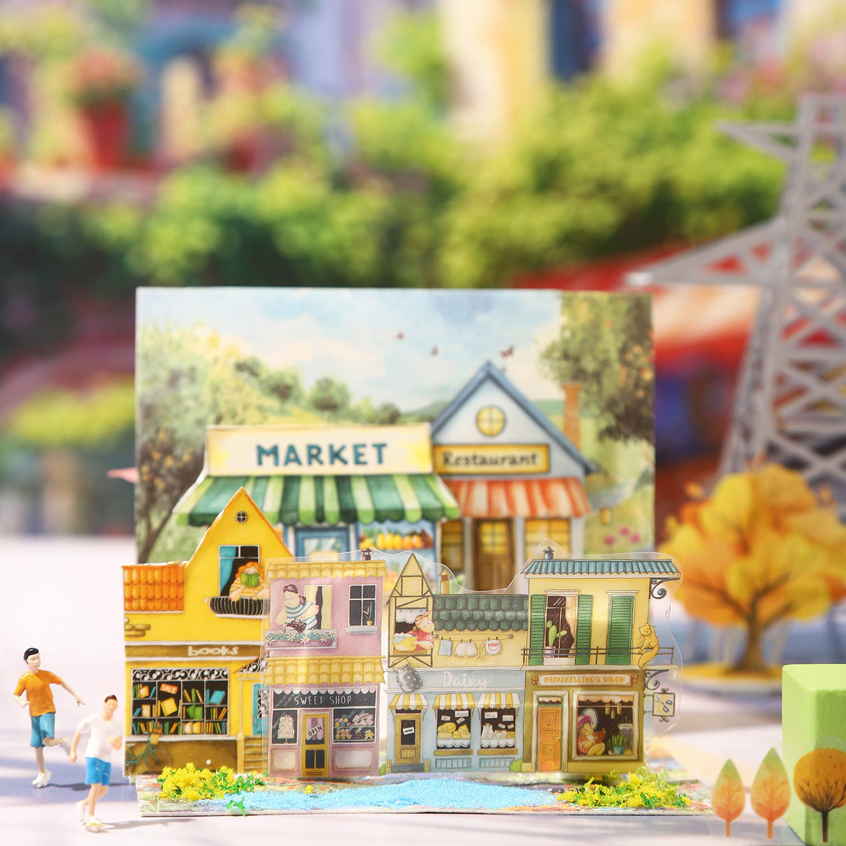 10pcs small town pre-cut sticker book (TZB25071005)