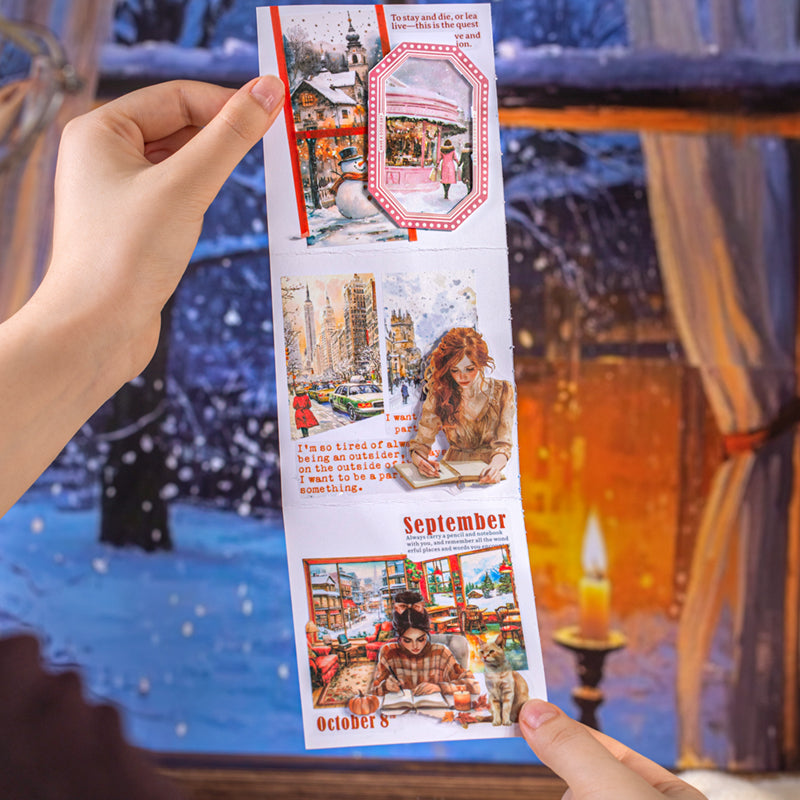 50pcs winter country mini sticker book (S25110614)