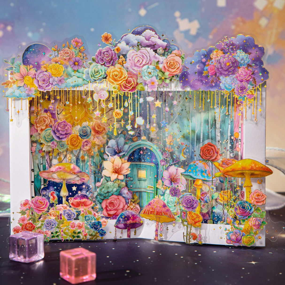 10pcs watercolor fantasy world sticker pack (S25071004)