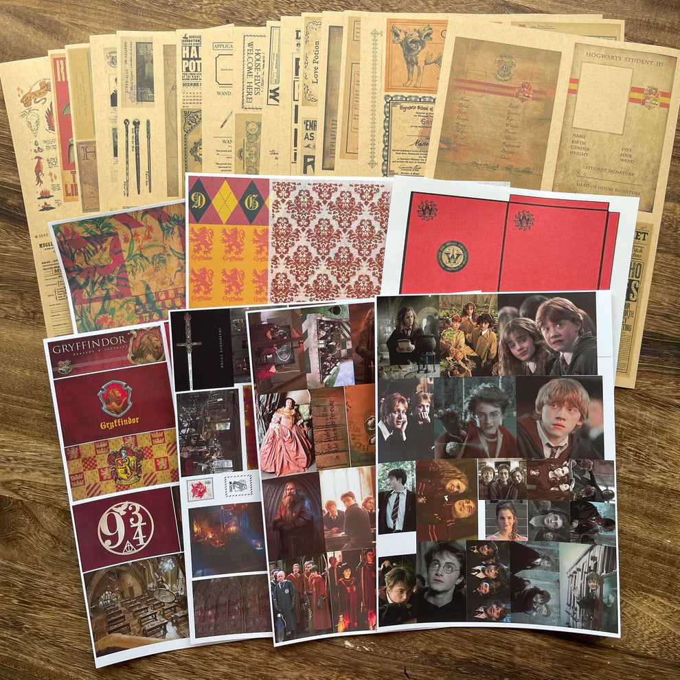 A4 size Gryffindor Style paper & sticker 25 pcs(S26011202)