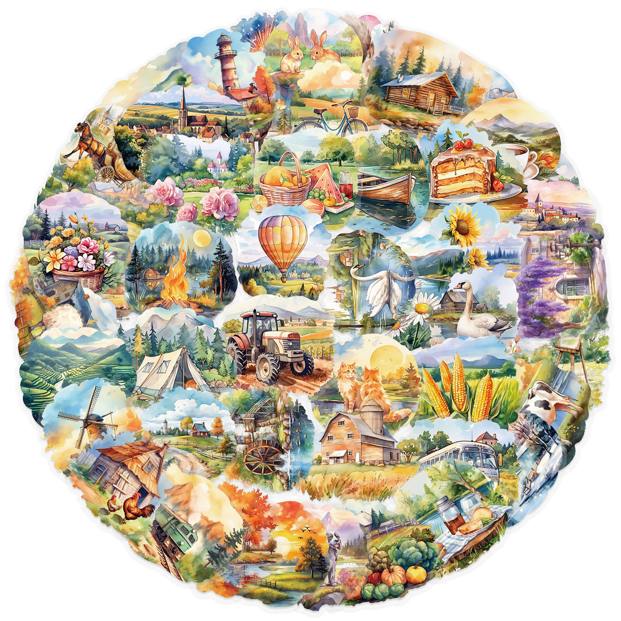 50pcs coutryside landscape sticker pack(S26061806)