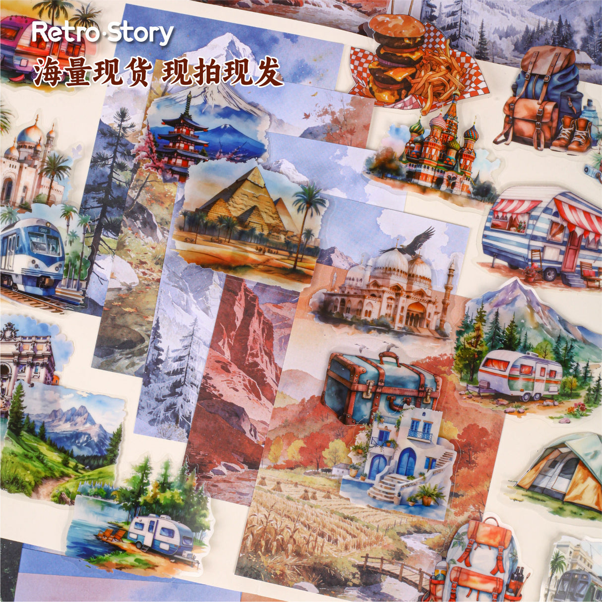46pcs landscape sticker+paper pack (S26032306)
