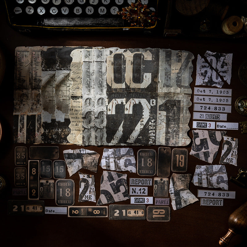 50pcs vintage sticker+ paper pack (P25060403)