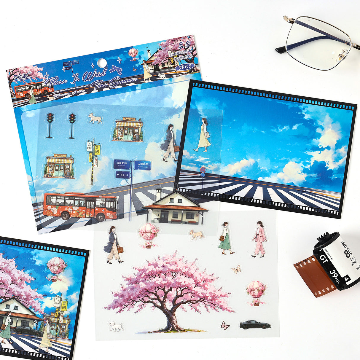 3pcs landscape sticker pack (S25081806)
