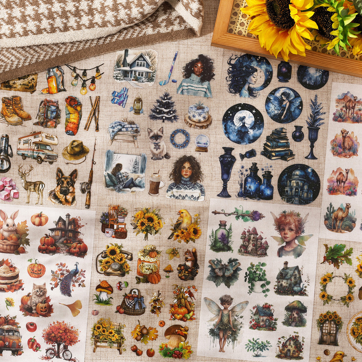 20sheets PET+WASHI sticker book (TZB25062308)