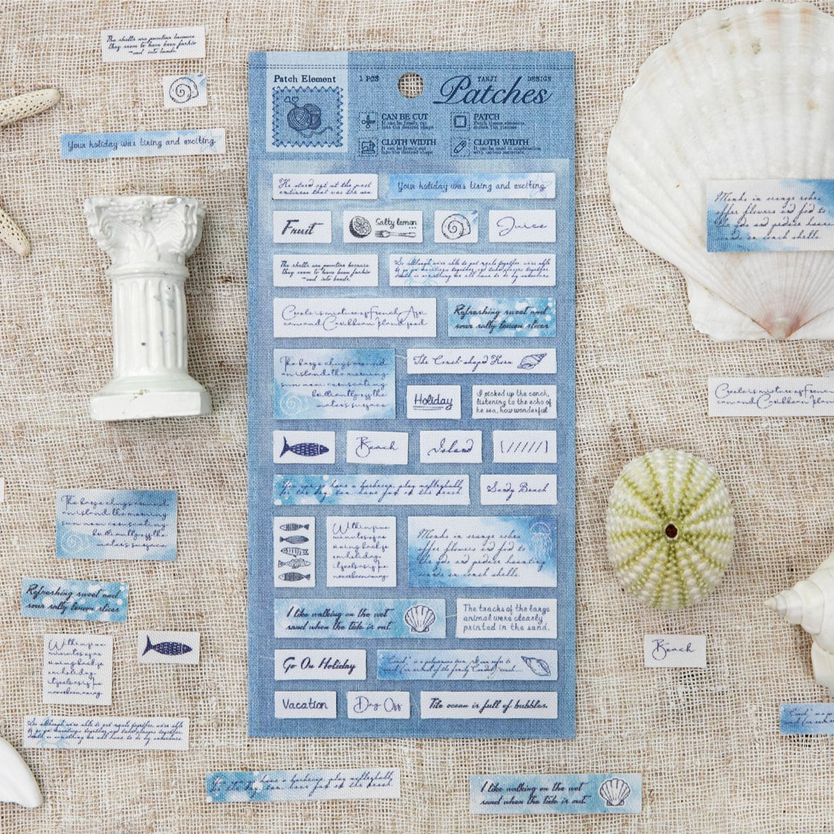 1sheet cloth word sticker pack (S25092506)