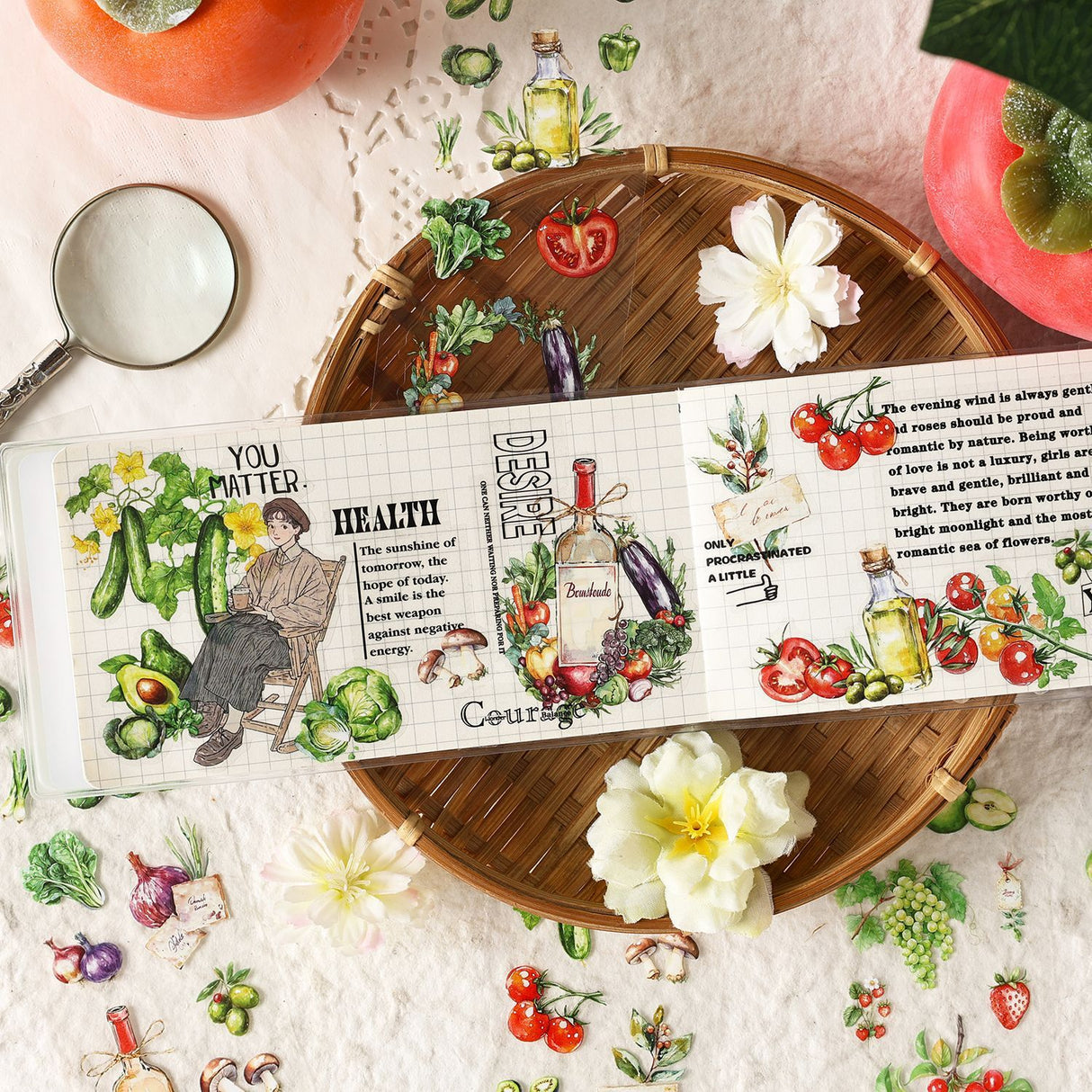 6sheets fruit plants sticker pack (S25082501)