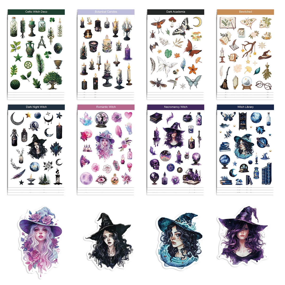 8sheets witch sticker pack (S25062101)