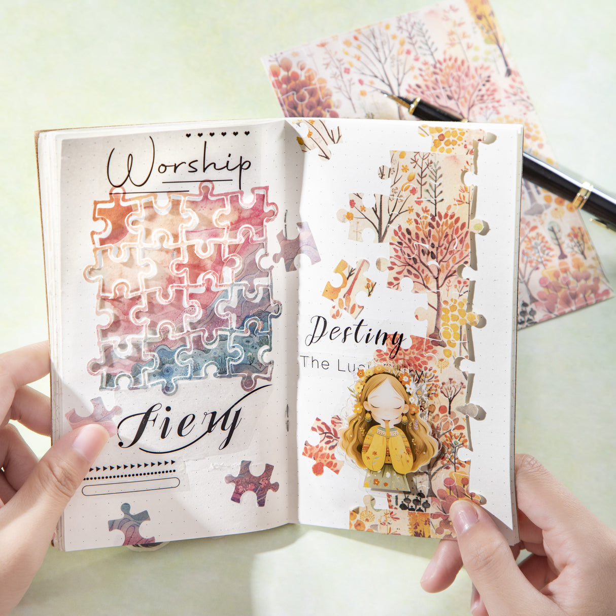 5sheets puzzle landscape sticker pack (S25071806)