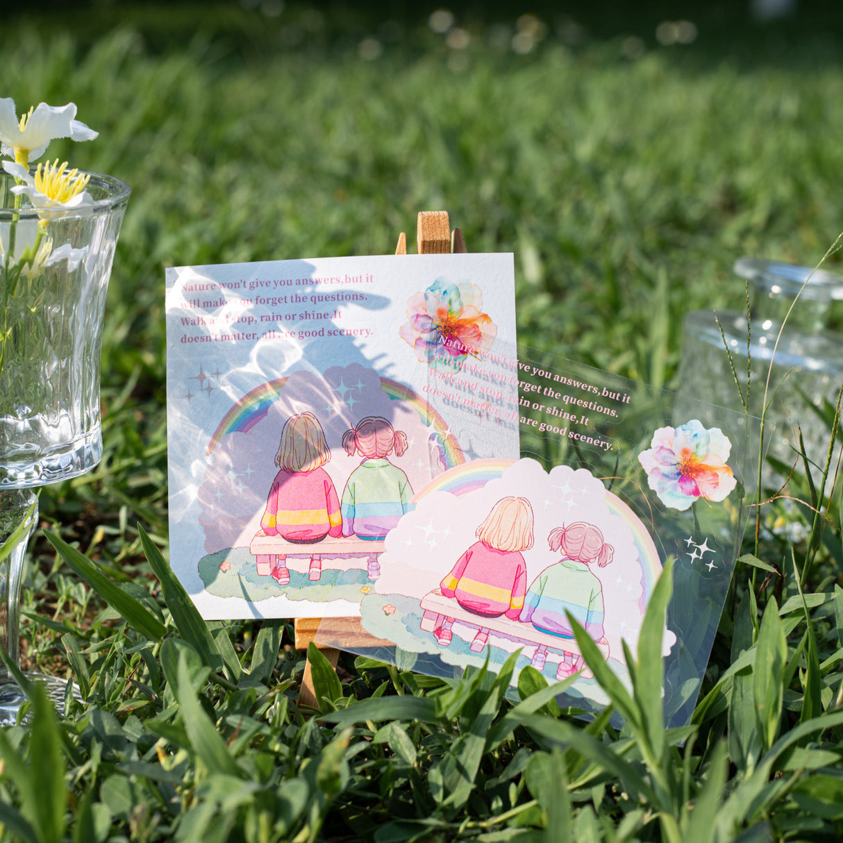 12sheets flower girl PET+washi sticker book (TZB25052411)