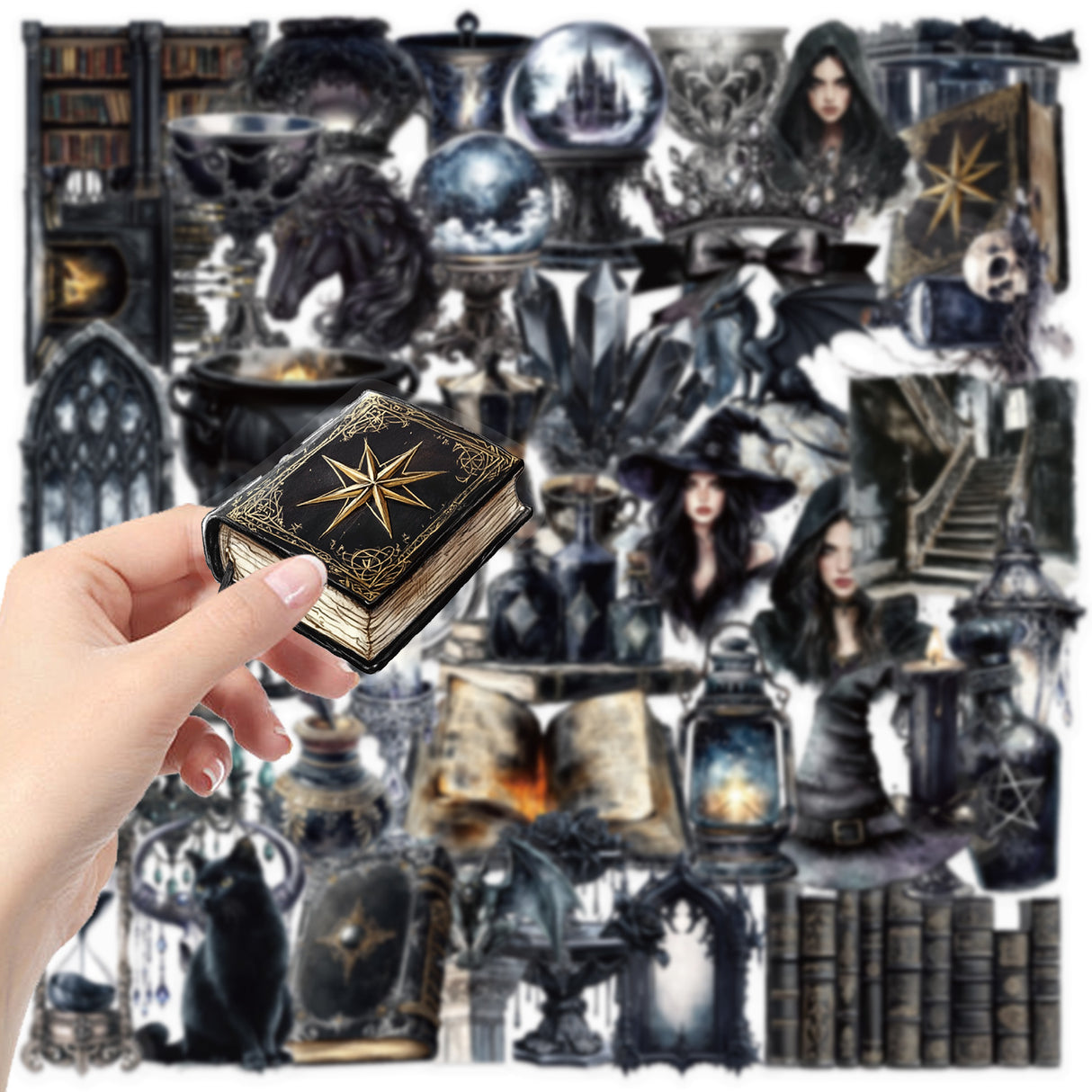 50pcs dark witch sticker pack (S25062104)