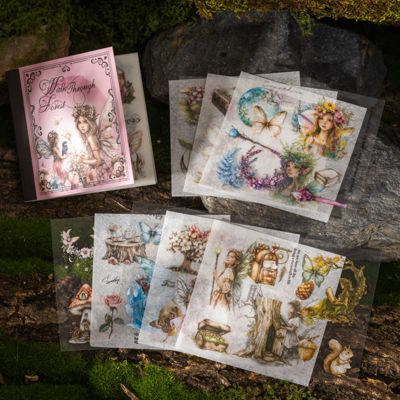 20sheets PET+washi sticker book(TZB25090102)