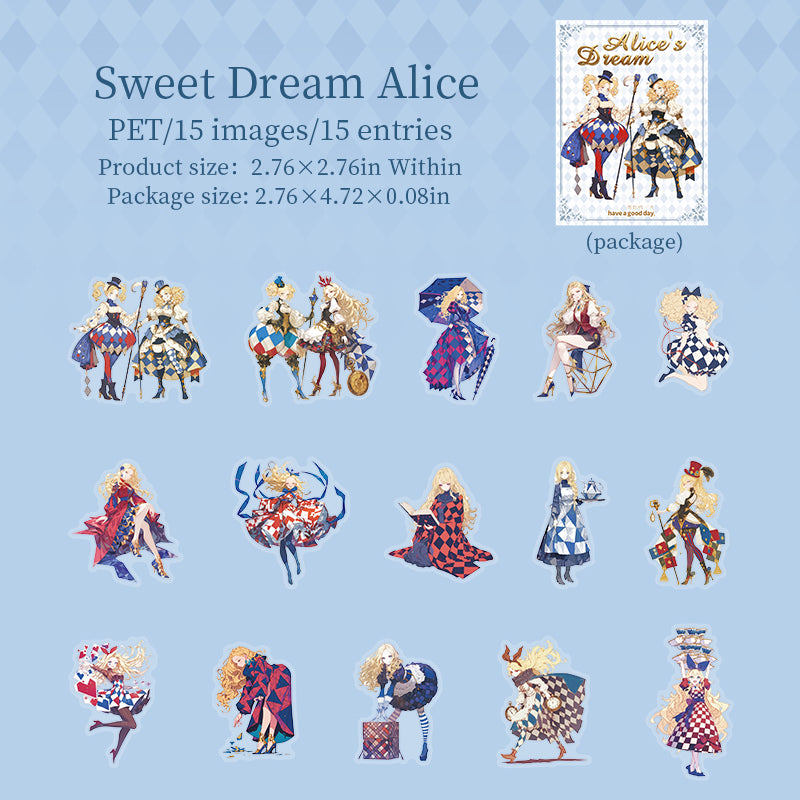 Alice dream sticker pack 15pcs (S26090905)