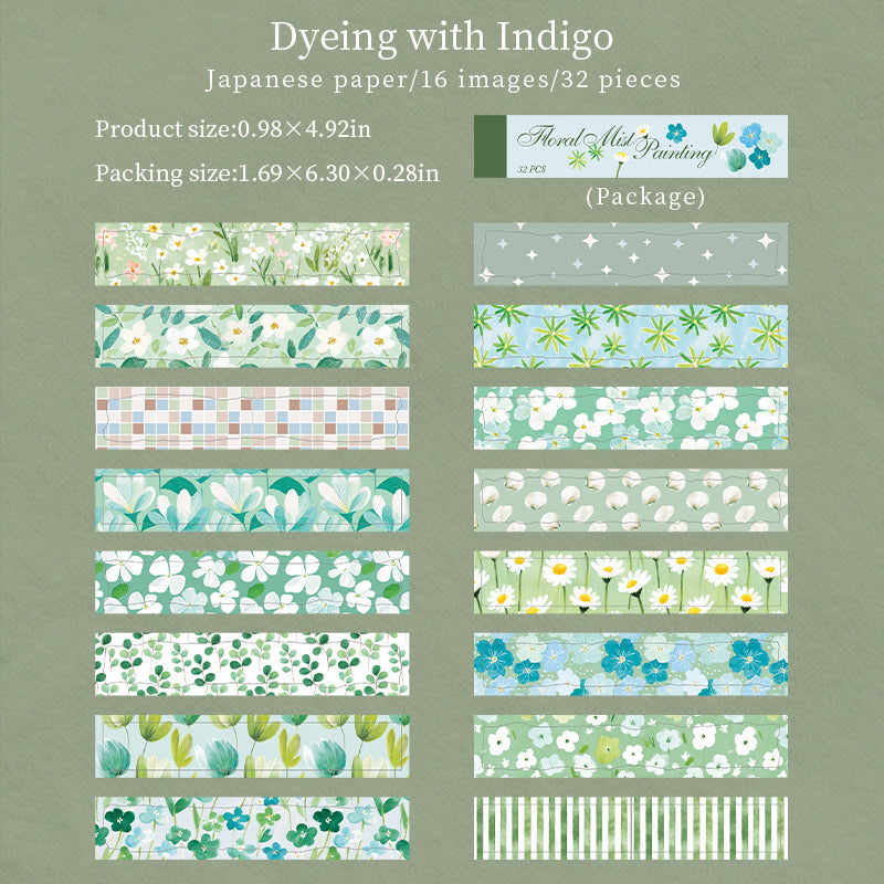 32pcs floral washi-sticker book(TZB26060305)