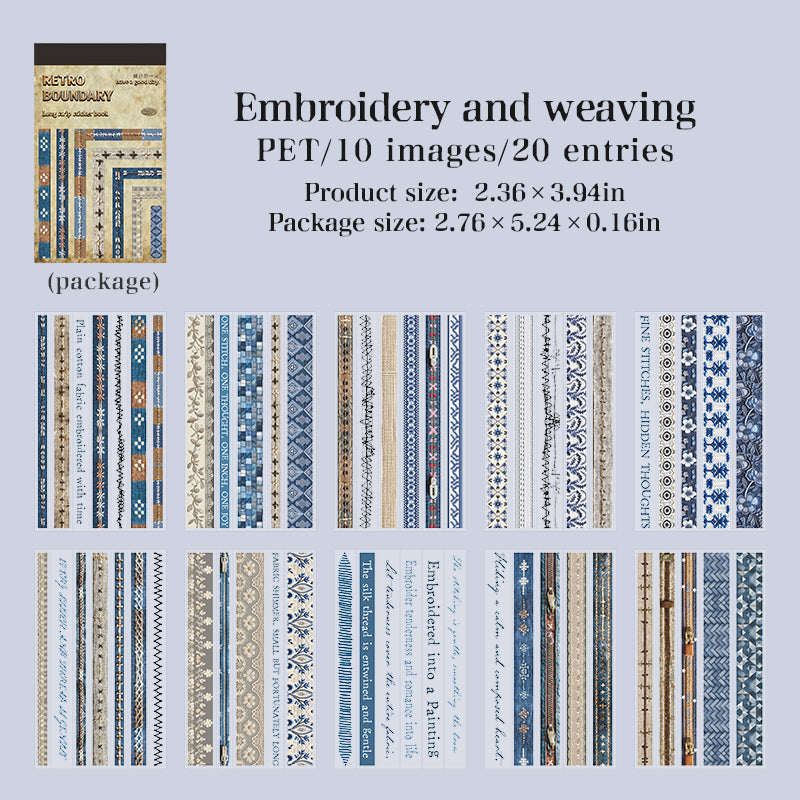 20sheets vintage edge sticker book(TZB26041505)