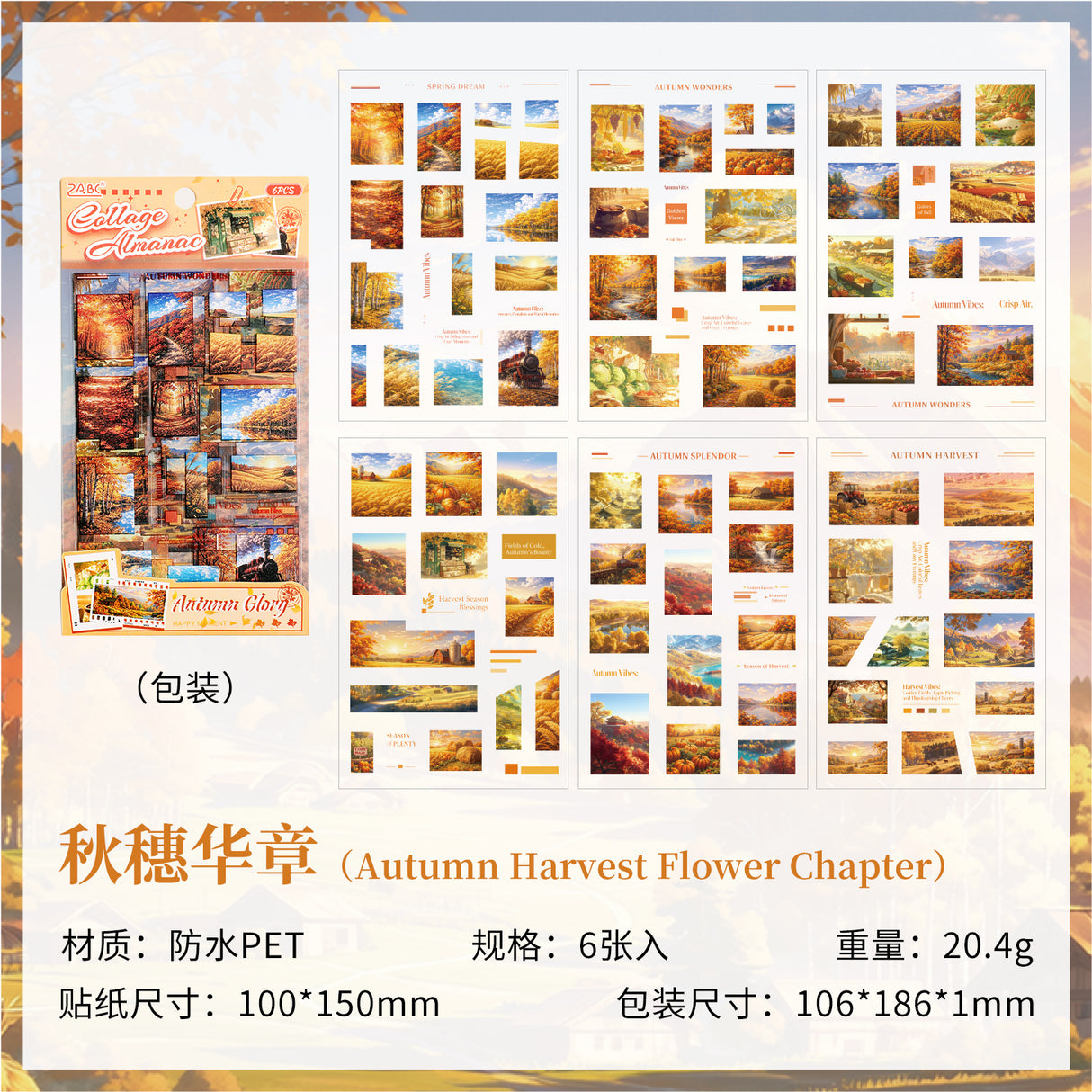 6 sheets view sticker pack(S26052905)