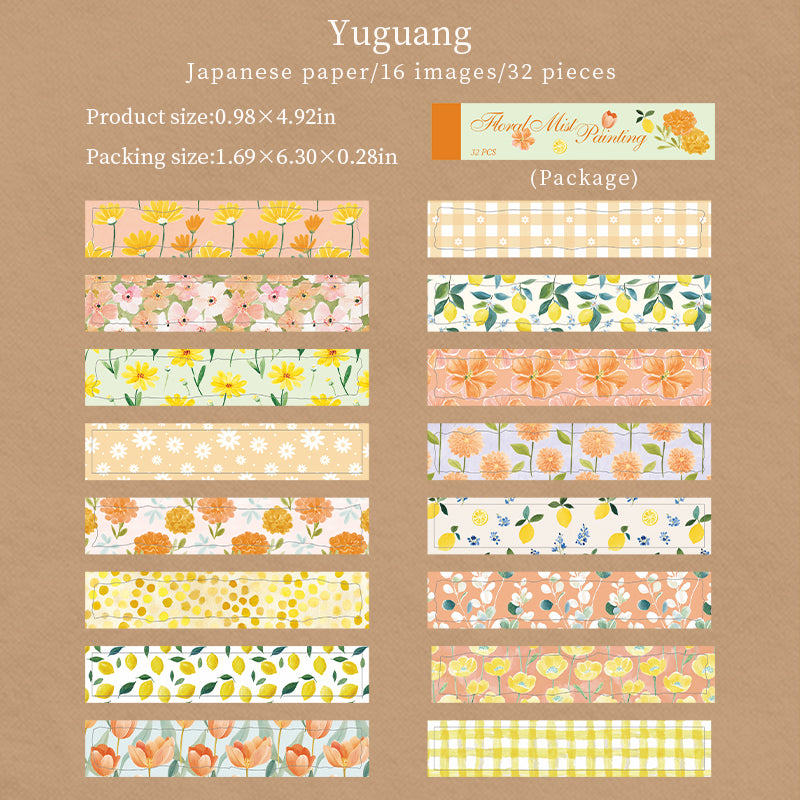 32pcs floral washi-sticker book(TZB26060305)