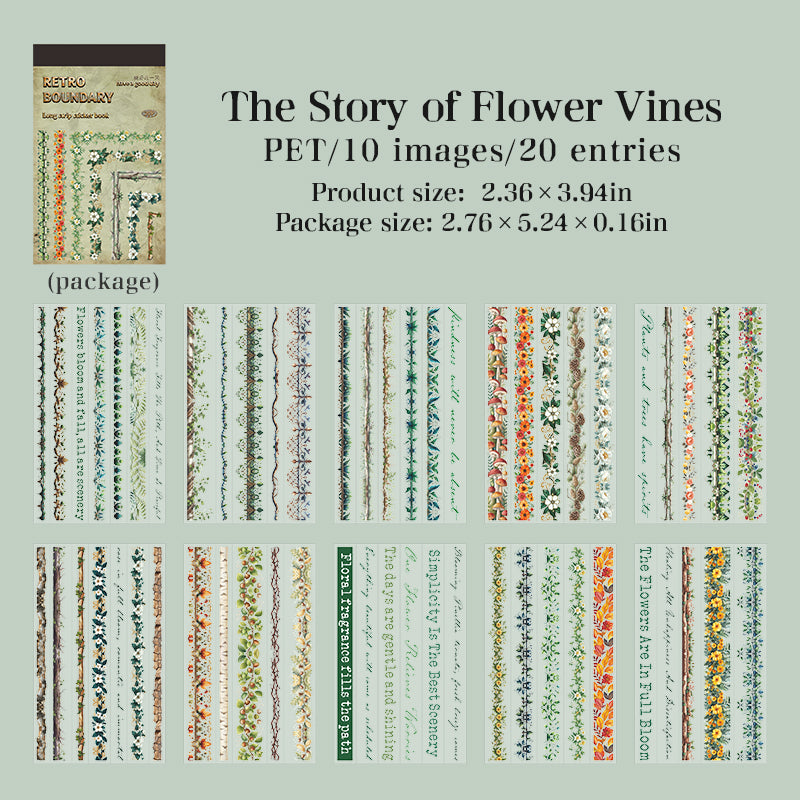 20sheets vintage edge sticker book(TZB26041505)