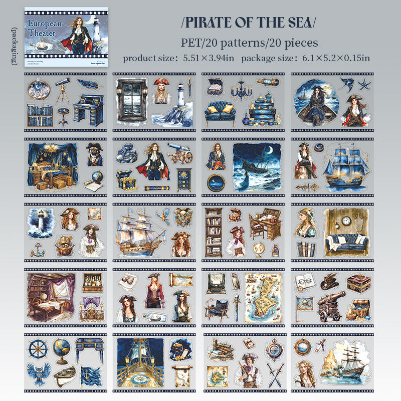 20sheets theater pre-cut sticker book (TZB26040705)