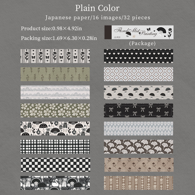 32pcs floral washi-sticker book(TZB26060305)
