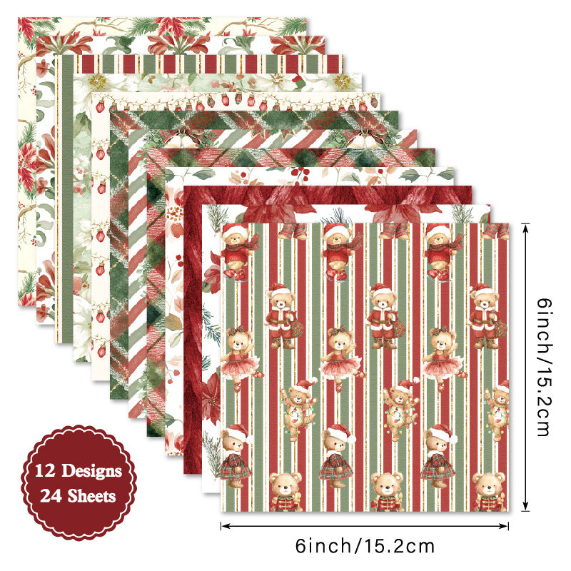 24pcs 6in christmas paper pack(P26060509)